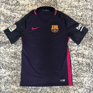 Nike Men”s FC Barcelona dark purple  and pink jersey